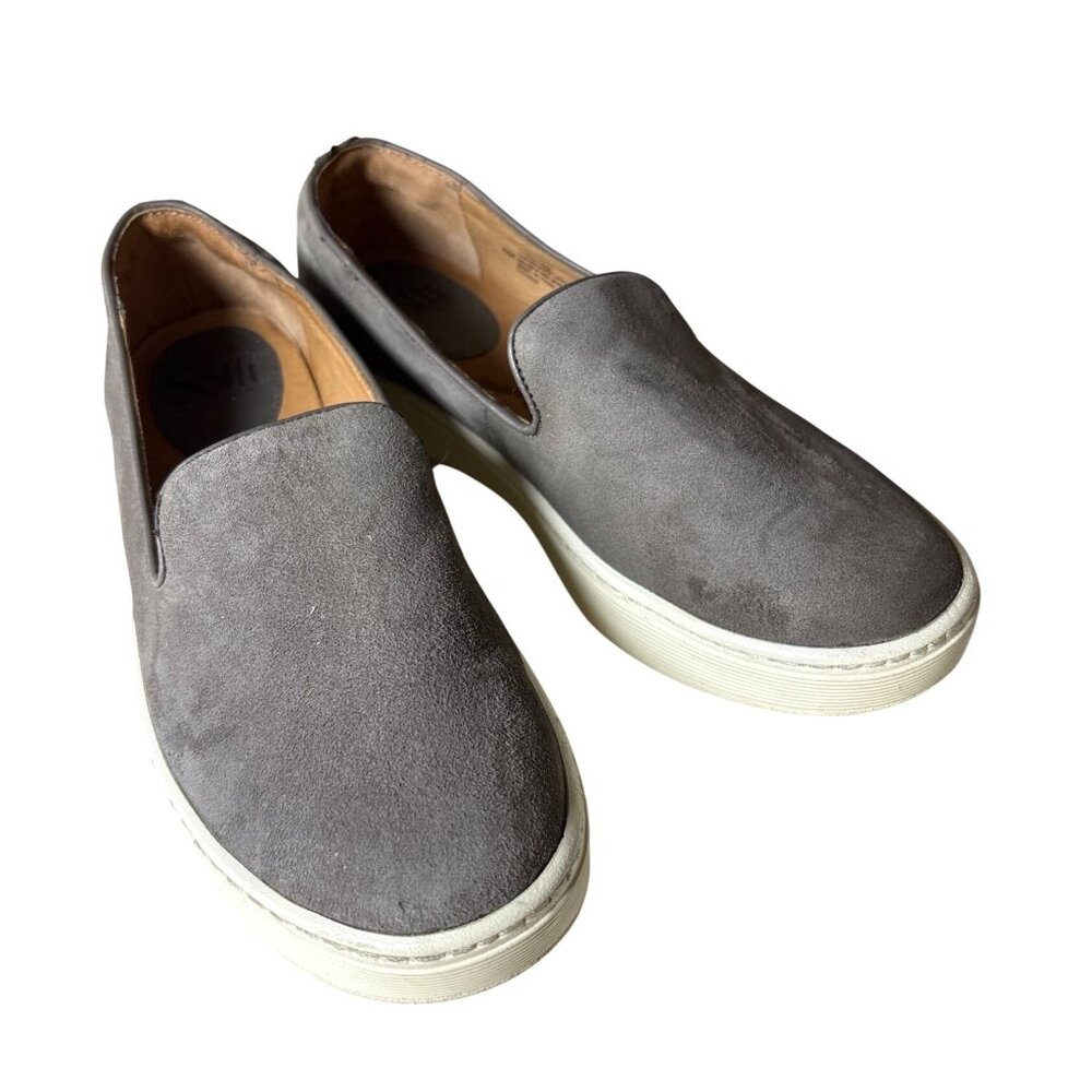 Sofft Somers Slip On Shoes Size‎ 6 Snare Gray Flats Comfort Suede Leather Loafer